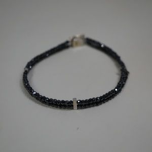 14KW Gold Handmade Genuine Black Diamond Bracelet